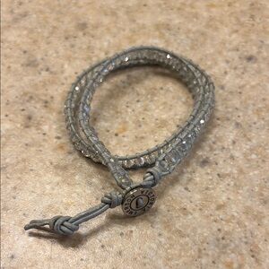 Victoria Emerson Silver Textured Wrap Bracelet